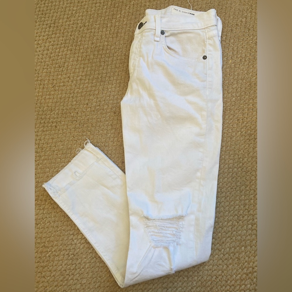 Women’s Rag & Bone White Skinny Jeans Capri Size 27